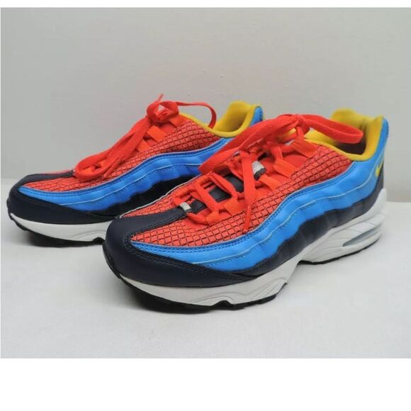 NIKE Air Max 95 Crimson Blue Red Yellow‎ Shoes Youth 6 Y